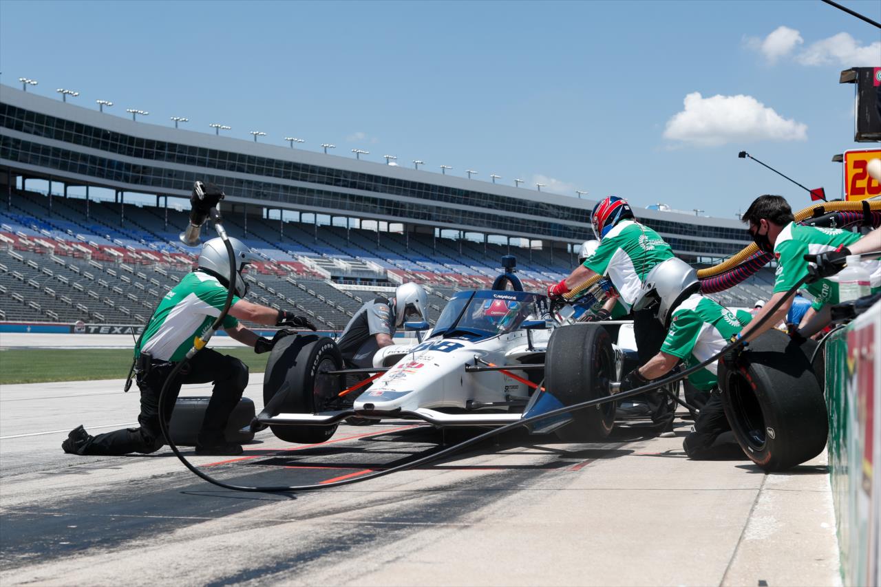 Colton Herta during practice for the Genesys 300 at Texas Motor Speedway Saturday, June 6, 2020 -- Photo by: Joe Skibinski