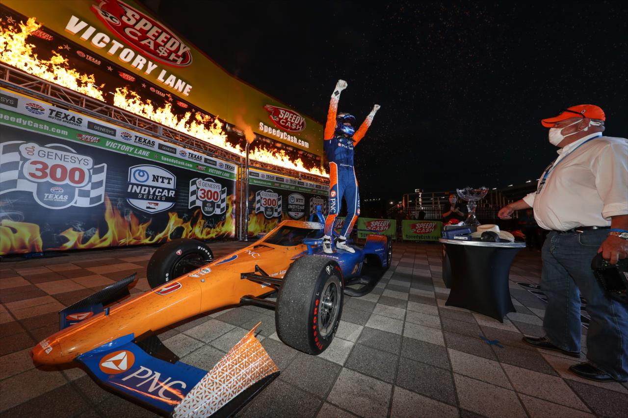 Scott Dixon wins the Genesys 300 at Texas Motor Speedway Saturday, June 6, 2020 -- Photo by: Chris Owens
