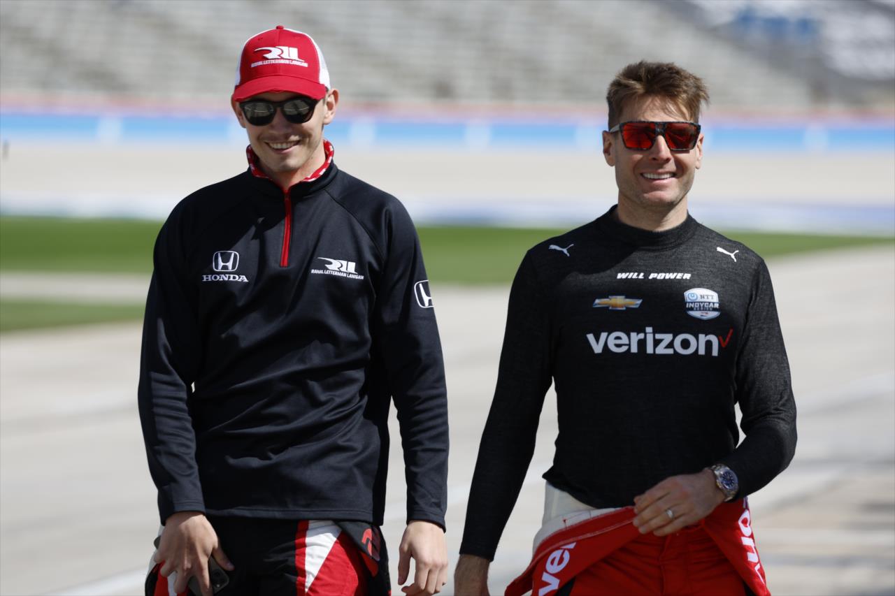 Christian Lundgaard and Will Power - PPG 375 at Texas Motor Speedway - By: Chris Jones -- Photo by: Chris Jones