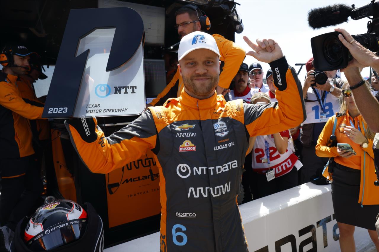 Felix Rosenqvist wins the NTT P1 Award - PPG 375 at Texas Motor Speedway - By: Chris Jones -- Photo by: Chris Jones
