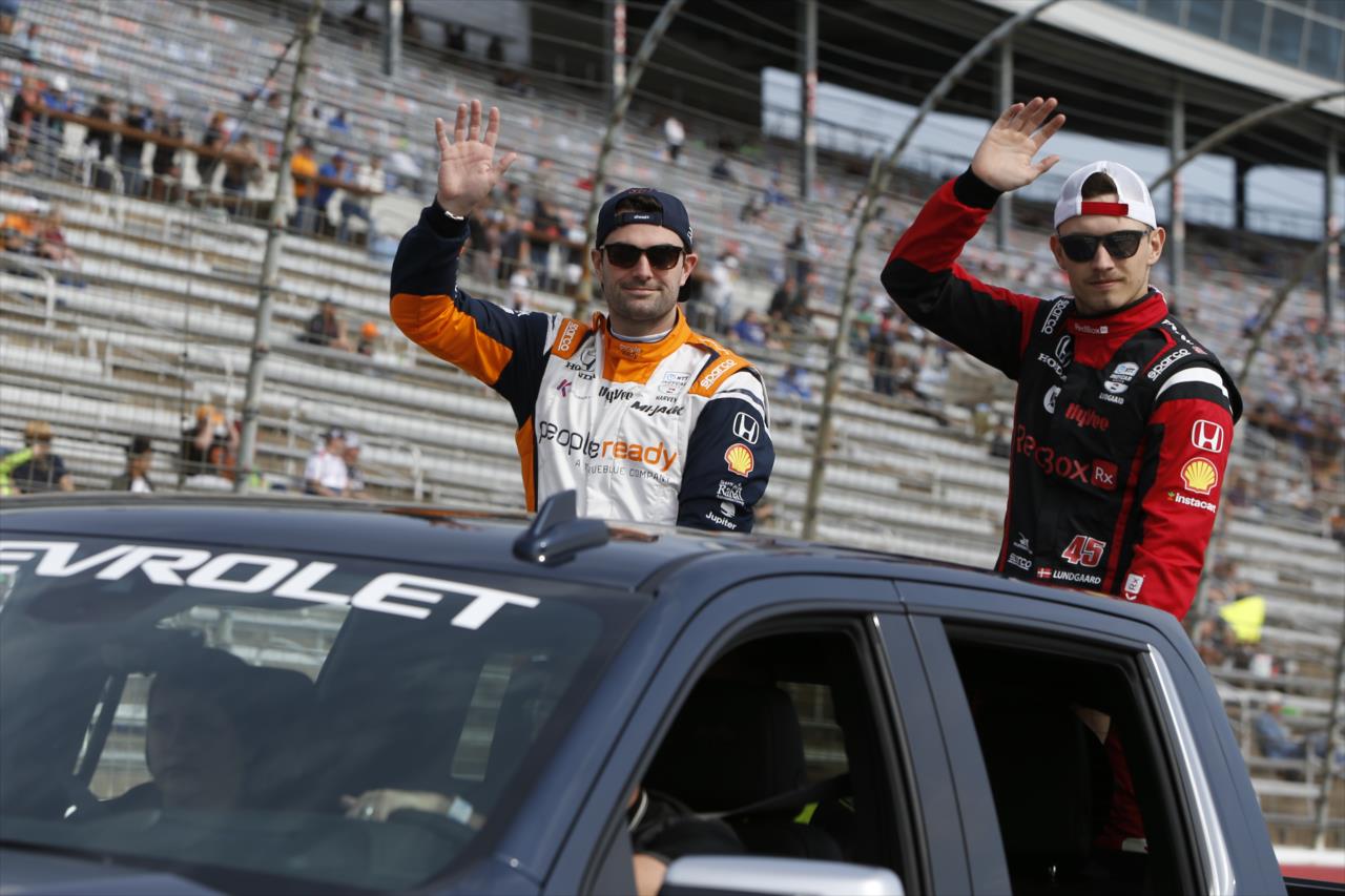 Jack Harvey and Christian Lundgaard - PPG 375 at Texas Motor Speedway - By: Chris Jones -- Photo by: Chris Jones