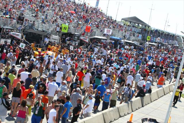 Enthusiastic crowd during Sunday's Race 2 of the Honda Indy Toronto -- Photo by: Chris Jones