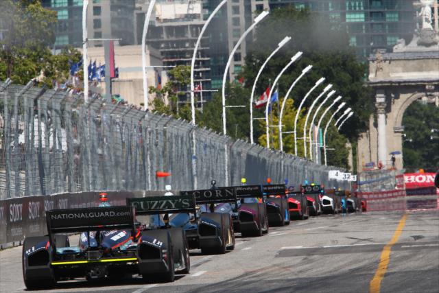 The field is gridded for Sunday's standing start -- Photo by: Chris Jones