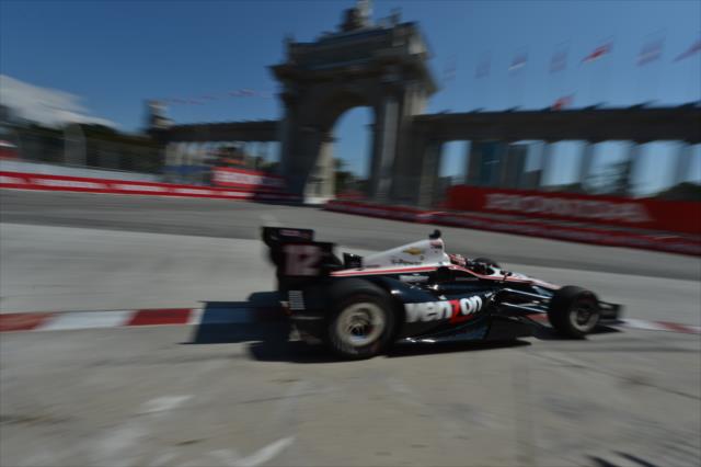 Will Power enters Turn 1 under the Princes Gate in Toronto -- Photo by: John Cote