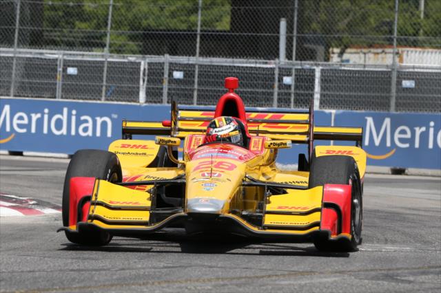 Ryan Hunter-Reay makes his exit of Turn 8 during the final warmup for the Honda Indy Toronto -- Photo by: Chris Jones