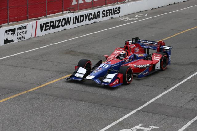 Alexander Rossi flies down the frontstretch during the Honda Indy Toronto -- Photo by: Chris Jones
