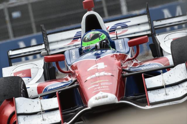 Conor Daly soars out of Turn 8 during the Honda Indy Toronto -- Photo by: Chris Owens