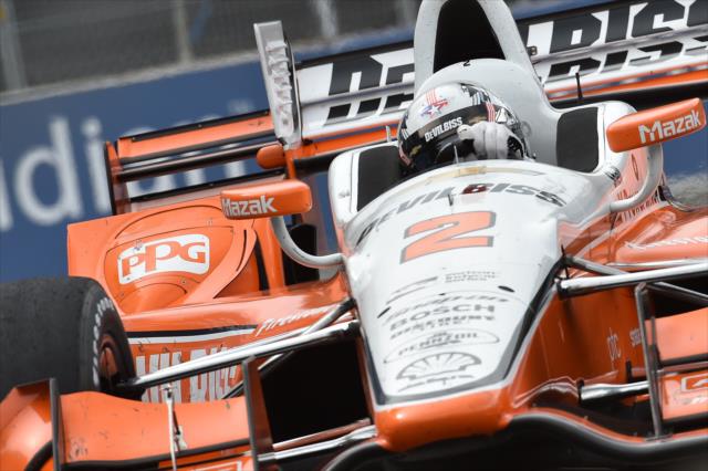 Josef Newgarden soars out of Turn 8 during the Honda Indy Toronto -- Photo by: Chris Owens