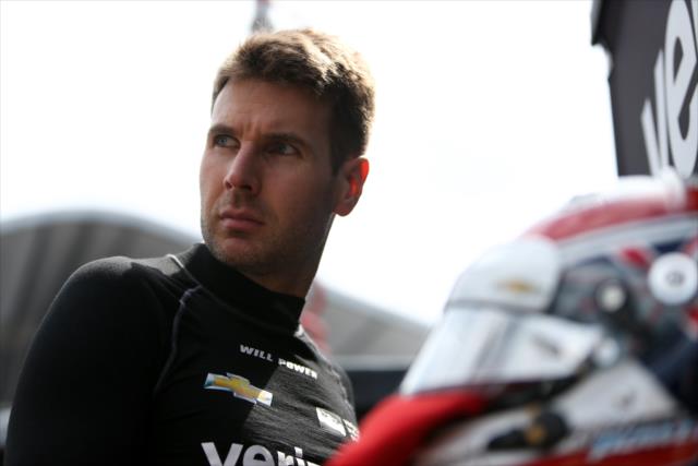 Will Power looks across pit lane prior to the final warmup for the Honda Indy Toronto -- Photo by: Joe Skibinski
