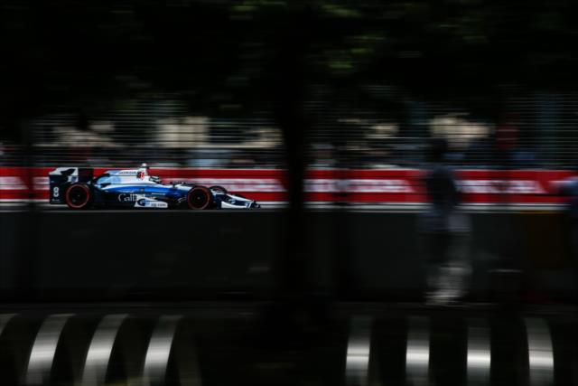 Max Chilton streaks toward Turn 1 during the final warmup for the Honda Indy Toronto -- Photo by: Shawn Gritzmacher