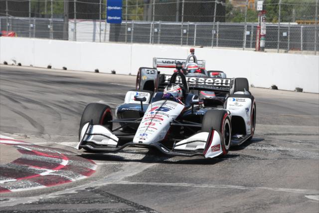 Graham Rahal dives into Turn 8 during the final warmup for the Honda Indy Toronto -- Photo by: Chris Jones