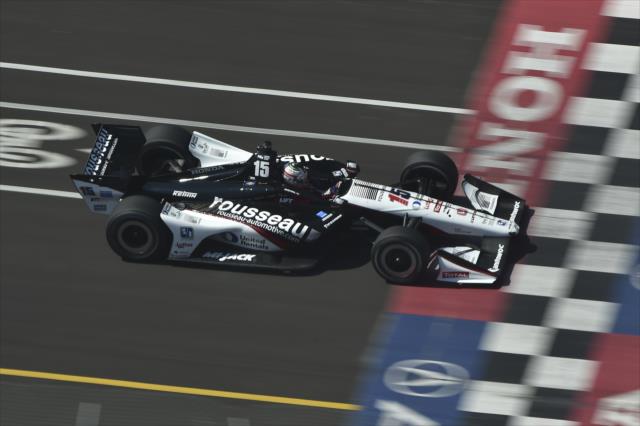 Graham Rahal streaks across the start-finish line during the Honda Indy Toronto -- Photo by: Chris Owens