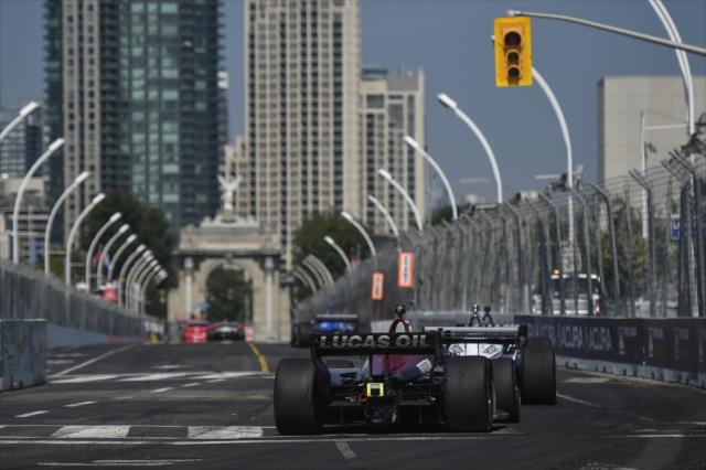Robert Wickens chases down the field exiting Turn 11 during the Honda Indy Toronto -- Photo by: Chris Owens