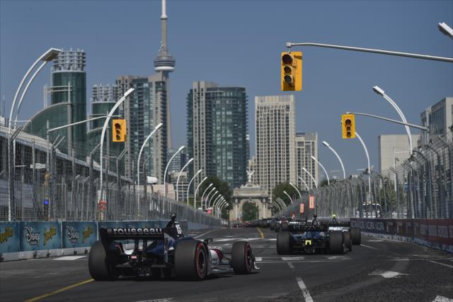Graham Rahal chases down the field exiting Turn 11 during the Honda Indy Toronto -- Photo by: Chris Owens