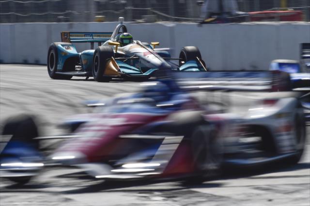 Conor Daly chases down the field entering Turn 8 during the Honda Indy Toronto -- Photo by: Chris Owens