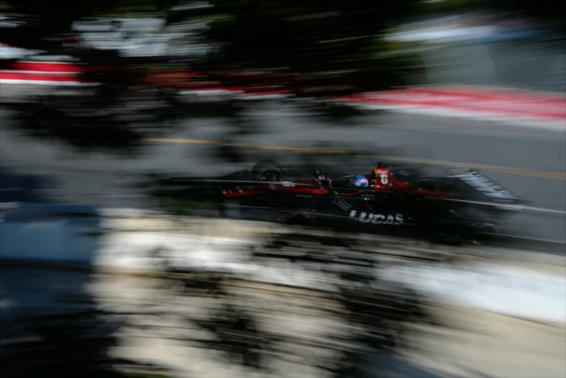 Robert Wickens climbs the hill into Turn 4 during the Honda Indy Toronto -- Photo by: James  Black