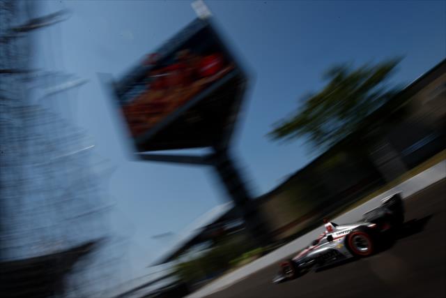 Will Power shoots out of Turn 8 during the final warmup for the Honda Indy Toronto -- Photo by: Joe Skibinski