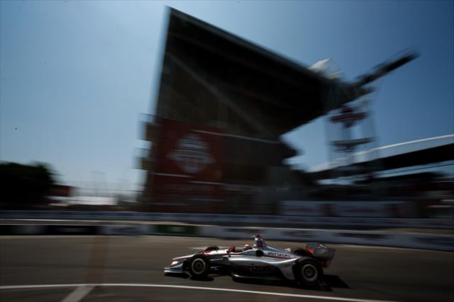 Will Power rolls into pit lane during the final warmup for the Honda Indy Toronto -- Photo by: Joe Skibinski