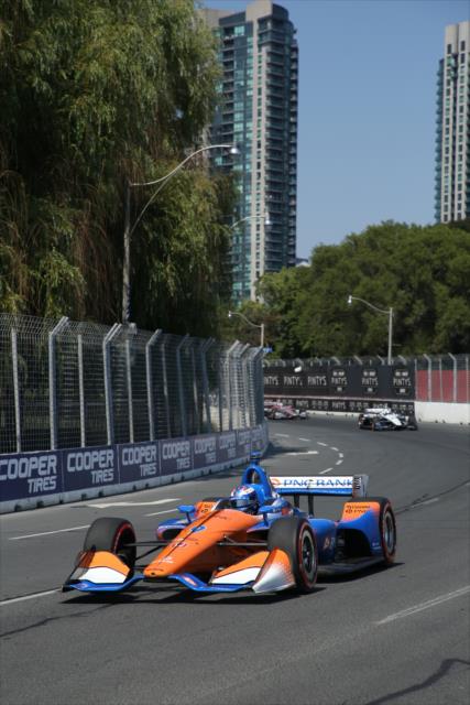 Scott Dixon sails out of Turn 2 down the backstretch during the Honda Indy Toronto -- Photo by: Matt Fraver