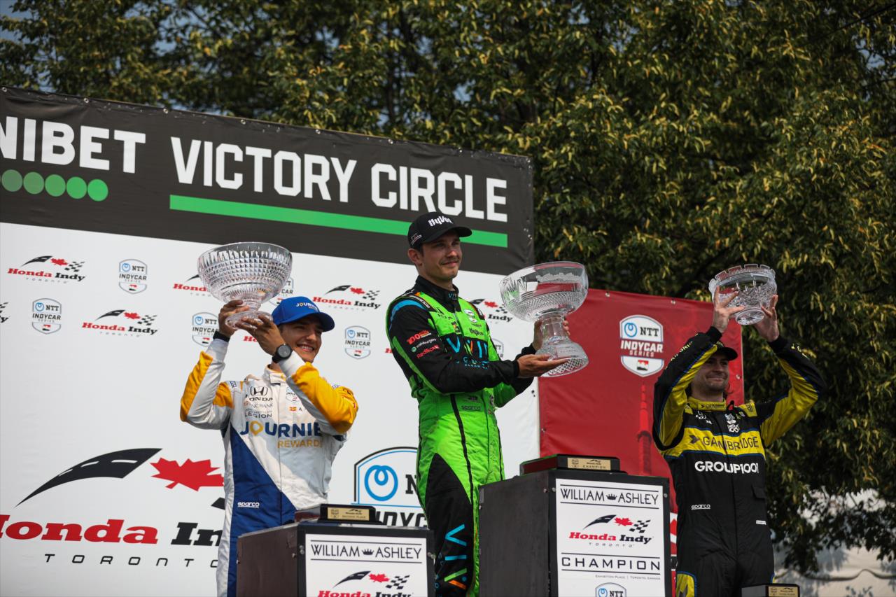 Alex Palou, Christian Lundgaard and Colton Herta - Honda Indy Toronto - By: Travis Hinkle -- Photo by: Travis Hinkle