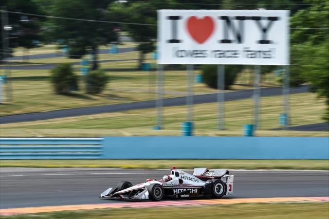 Helio Castroneves on course during the tire test at Watkins Glen International -- Photo by: Chris Owens