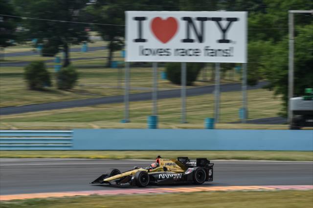 James Hinchcliffe on course during the tire test at Watkins Glen International -- Photo by: Chris Owens