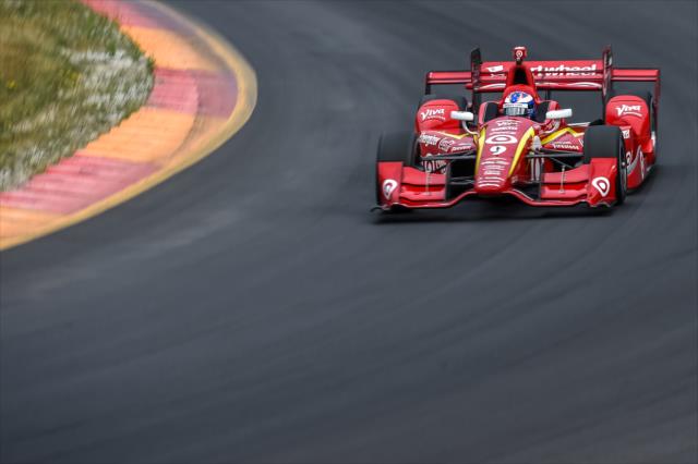 Scott Dixon rolls into the Outer Loop during the tire test at Watkins Glen International -- Photo by: Chris Owens