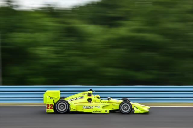 Simon Pagenaud on course during the tire test at Watkins Glen International -- Photo by: Chris Owens