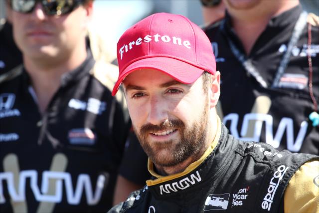 James Hinchcliffe on pit lane prior to practice for the INDYCAR Grand Prix at The Glen at Watkins Glen International -- Photo by: Bret Kelley
