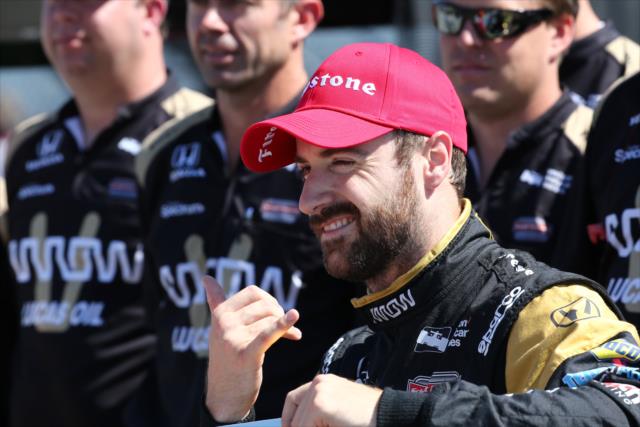 James Hinchcliffe on pit lane prior to practice for the INDYCAR Grand Prix at The Glen at Watkins Glen International -- Photo by: Bret Kelley