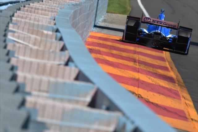 Tony Kanaan exits Turn 11 during qualifications the INDYCAR Grand Prix at The Glen at Watkins Glen International -- Photo by: Chris Owens