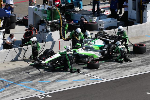 Conor Daly comes in for tires and fuel on pit lane during the INDYCAR Grand Prix at The Glen from Watkins Glen International -- Photo by: Bret Kelley