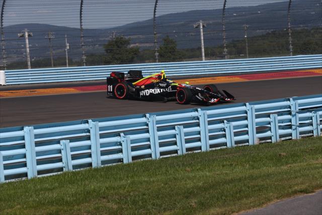Sebastien Bourdais with a quick spin during the opening lap of the INDYCAR Grand Prix at The Glen from Watkins Glen International -- Photo by: Chris Jones