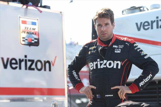 Will Power waits along pit lane prior to pre-race festivities for the INDYCAR Grand Prix at The Glen from Watkins Glen International -- Photo by: Chris Owens