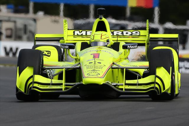 Simon Pagenaud sets up for Turn 5 during practice for the INDYCAR Grand Prix at The Glen from Watkins Glen International -- Photo by: Bret Kelley