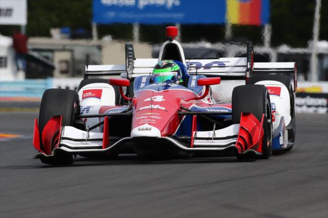Conor Daly sets up for Turn 5 during practice for the INDYCAR Grand Prix at The Glen from Watkins Glen International -- Photo by: Bret Kelley