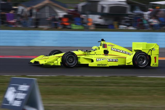 Simon Pagenaud rumbles through the Bus Stop Chicane during practice for the INDYCAR Grand Prix at The Glen from Watkins Glen International -- Photo by: Bret Kelley
