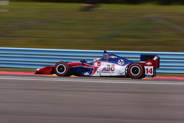 Carlos Munoz rolls into Turn 8 during qualifications for the INDYCAR Grand Prix at The Glen -- Photo by: Bret Kelley