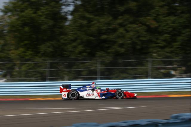 Conor Daly rolls into Turn 9 during practice for the INDYCAR Grand Prix at The Glen from Watkins Glen International -- Photo by: Chris Jones