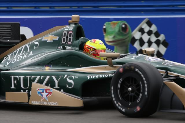 Spencer Pigot rolls out of pit lane to start qualifications for the INDYCAR Grand Prix at The Glen from Watkins Glen International -- Photo by: Chris Jones