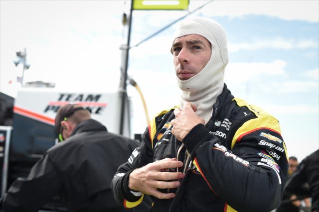 Simon Pagenaud gets ready along pit lane prior to qualifications for the INDYCAR Grand Prix at The Glen -- Photo by: Chris Owens