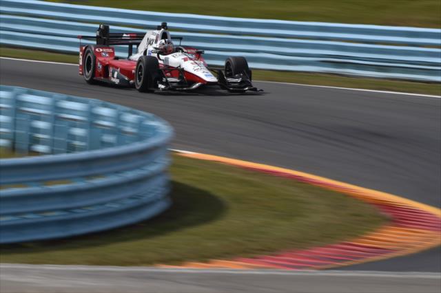 Graham Rahal sets up for Turn 8 during practice for the INDYCAR Grand Prix at The Glen from Watkins Glen International -- Photo by: Chris Owens